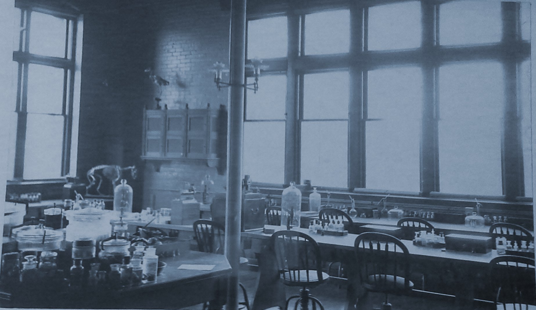 First slide; Photograph Advanced Biology Lab c. 1900 at Bryn Mawr College.